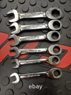 Snap-on tools ratcheting stubby metric combination wrench set