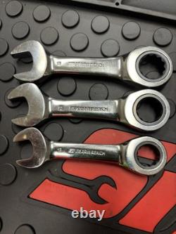 Snap-on tools ratcheting stubby metric combination wrench set