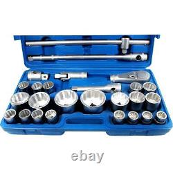 Socket Set 26 Piece Metric 3/4 & 1 Drive Ratchet Socket Set 21mm-65mm