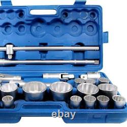 Socket Set 26 Piece Metric 3/4 & 1 Drive Ratchet Socket Set 21mm-65mm