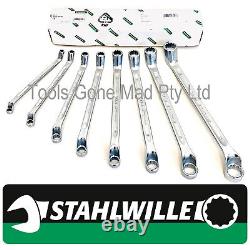 Stahlwille Stabil 8pc Double Ended Ring Spanner Deep Offset Set 6x7-20x22mm 20/8
