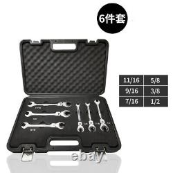 Standard SAE Tubing Ratcheting Wrench Reversible Flexible Wrench Car Repair Tool