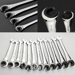 Standard Tubing Ratchet Wrench Inch SAE Wrench 72 Gears CR-V Repair Spanner