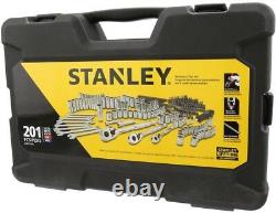 Stanley Mechanics Drivers Bits Ratchet Socket 201-Piece Tool Set Wrench Hex Keys