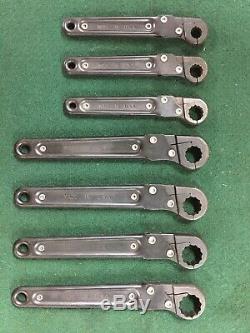 Stanley Proto J3800A Proto Ratcheting Flare Nut Wrench Set, 12 Point, 7-Piece