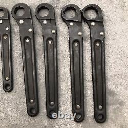 Stride Military Issue Flare Nut Line Ratcheting Wrench 11 Pc Set 3/8 to 1