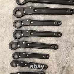 Stride Military Issue Flare Nut Line Ratcheting Wrench 11 Pc Set 3/8 to 1