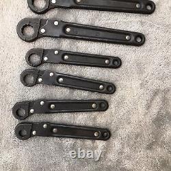Stride Military Issue Flare Nut Line Ratcheting Wrench 11 Pc Set 3/8 to 1