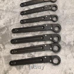 Stride Military Issue Flare Nut Line Ratcheting Wrench 11 Pc Set 3/8 to 1
