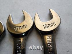 Stubby Locking Flex Head Ratcheting Wrench Set Metric Craftsman 42491-42497