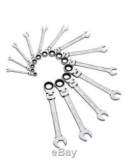 Sunex 13pc SAE Flex Head V Groove Ratcheting Combo Wrench Set Wrenches INCH 9931