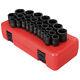 Sunex 2645 1/2 Dr. 26 Pc. Cr-mo Alloy Steel Metric Impact Socket Set With Case