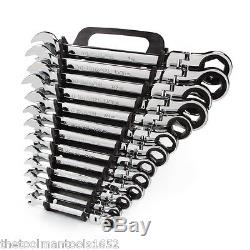 TEKTON 13-pc. Flex-Head Ratcheting Comb. Wrench Set (1/4-1 in.)