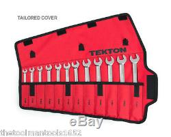 TEKTON WRN53190 12-pc. Ratcheting Combination Wrench Set (8-19 mm) with Pouch