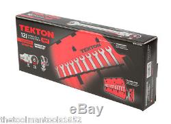 TEKTON WRN57190 12-pc. Flex-Head Ratchet Comb. Wrench Set (8-19 mm) withPouch
