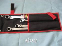 TONE 10-17mm Offset Ratchet Ring Wrench Long Flex Head Set of 4 RMA400L Japan