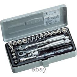 TONE 6.35mm Drive Hexagonal Socket Wrench Set Millimeters / inches S2187C JAPAN