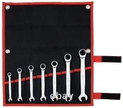 TONE 8-19mm Box End Ratchet Ring Wrench Set with Bag RM700 7 Tools Japan