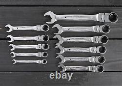 TONE 8-21mm Ratchet Ring Wrench Ratcheting Spanner Flex Head Set RMFQ110 NEW
