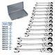 Tone 8-24mm Ratchet Ring Wrench Ratcheting Spanner Flex Head Rmfq 11 Or 13 Set