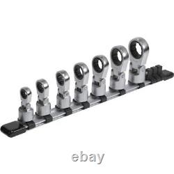 TONE HRM307F 3/8 RATCHET RING WRENCH FLEXIBLE HEAD TYPE 7 SIZE SET 8~19mm Open