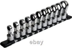 TONE RATCHET RING WRENCH FLEXIBLE HEAD TYPE 11 SIZE SET (8~19mm) HRM311F 3/8