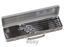 TONE RM110 Ratchet Wrench Set, 11-Piece Wrenches, Silver with Case