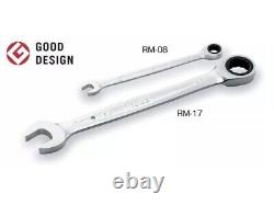 TONE RM110 Ratchet Wrench Set, 11-Piece Wrenches, Silver with Case