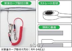TONE RMFQ110 8-21mm Ratchet Ring Wrench Ratcheting Spanner Flex Head Set Japan