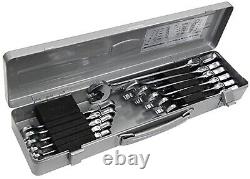 TONE RMFQ110 Swing Quick Ratchet Box Wrench Set 11 Pieces