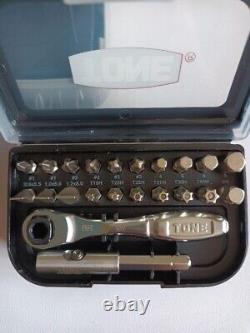 TONE RMFQ700B Swing Quick Ratchet Box Wrench Set 32 Pieces Glass Wrench Set Used