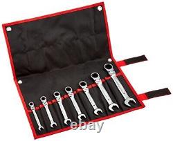 TONE RMFQ700 Quick Ratchet Box Set of 7 Flexible Ring Wrenches & Black Bag