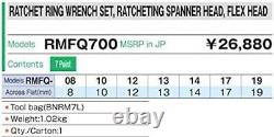 TONE RMFQ700 Quick Ratchet Box Set of 7 Flexible Ring Wrenches New from Japan