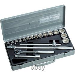 TONE Socket Wrench Set 12.7mm Drive 12-point 8-32mm 19 pieces 260MISO from JAPAN