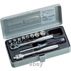 TONE Socket Wrench Set 6.35mm Drive 6-point 5-13mm 11 pcs set 1850M from JAPAN