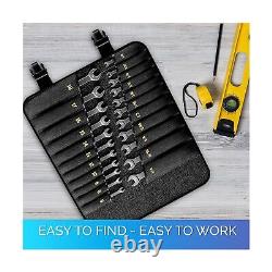 TOOLGUARDS 33pcs Ratcheting Wrench Set Large wrench set metric and standard