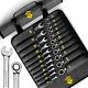 Toolguards Ratcheting Wrench Set Unbreakable 22 Pieces Metric & Inch Rever