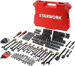 TRUE MECHANICT 303-Piece Mechanics Tool Set, 120T Ratcheting Wrench, Professiona
