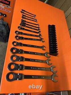 Tekton Flex Head Ratcheting Combination Wrench Set, 1/4-1 Inch, 6-24 Mm