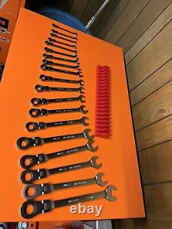 Tekton Flex Head Ratcheting Combination Wrench Set, 1/4-1 Inch, 6-24 Mm