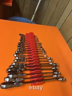 Tekton Flex Head Ratcheting Wrench Set, 1/4-1 Inch, 6-24 Mm Slight Use