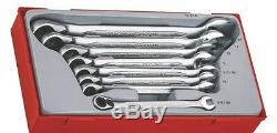 Teng TT6508R Metric Ratcheting Combination Spanner Set In Tool Box Tray