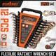Top-quality 12pc Ratchet Wrench Set Premium, Strength, Reliable, & Flex Power
