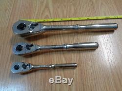 USA CRAFTSMAN 1/4 3/8 1/2 dr. Professional RATCHET SET Polished Socket Wrench