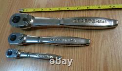 USA CRAFTSMAN 1/4 3/8 1/2 dr. RATCHET SET Polished Thin Profile Socket Wrench