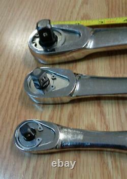 USA CRAFTSMAN 1/4 3/8 1/2 dr. RATCHET SET Polished Thin Profile Socket Wrench