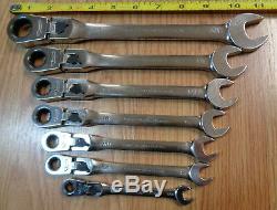 USA CRAFTSMAN INDUSTRIAL Locking FLEX HEAD Ratcheting Wrench Set SAE Inch