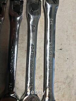 USA CRAFTSMAN LOCKING FLEX HEAD Ratcheting Wrench Set SAE INCH standard 7pc