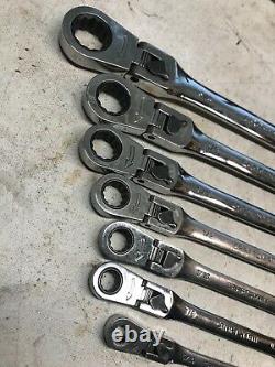 USA CRAFTSMAN LOCKING FLEX HEAD Ratcheting Wrench Set SAE INCH standard 7pc