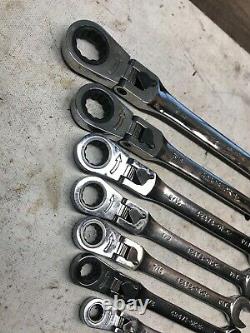 USA CRAFTSMAN LOCKING FLEX HEAD Ratcheting Wrench Set SAE INCH standard 7pc